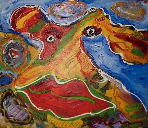 Peter Diem - "Kiss", Antiek en Kunst, Kunst | Schilderijen | Modern, Ophalen