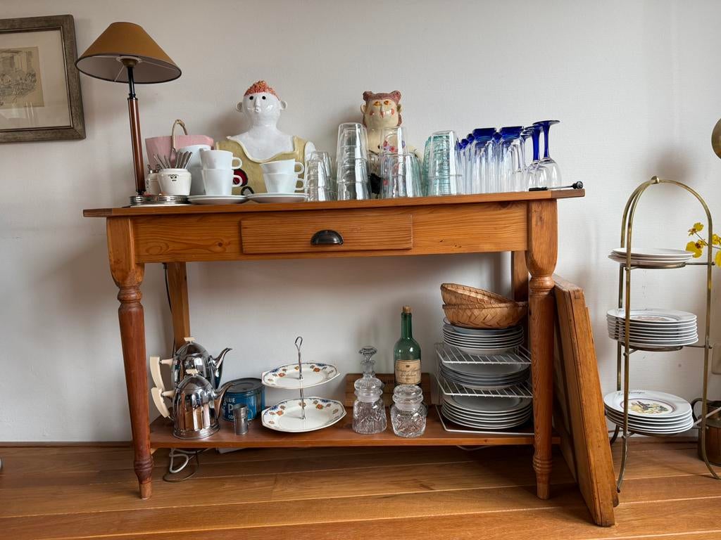 Grenen side table diep 37 breedte 120 hoog 74 cm, Ophalen of Verzenden