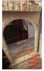 Fossiel stenen spiegel, Huis en Inrichting, Woonaccessoires | Spiegels, Ophalen, Gebruikt, 100 tot 150 cm, 75 tot 100 cm