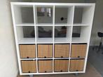 Ikea Kallax witte kast/roomdivider opbergen, verrijdbaar, 25 tot 50 cm, Minder dan 150 cm, 100 tot 150 cm, Met plank(en)