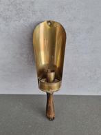 Antieke koperen kandelaar met handvat, Ophalen of Verzenden, Koper of Brons