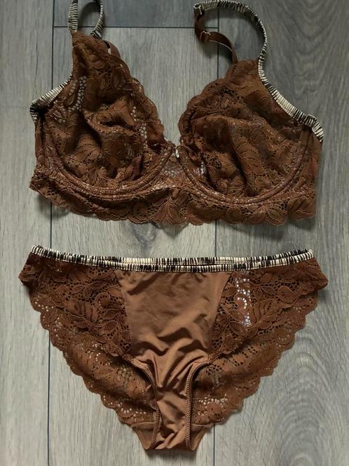 Marie Jo lingerie set Jungle collectie 80D slip 40 nieuw!, Kleding | Dames, Ondergoed en Lingerie, Setje, Bruin, Ophalen of Verzenden