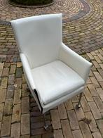 Eetkamerstoelen in wit leer, Huis en Inrichting, Stoelen, Ophalen, Gebruikt, Wit, Leer