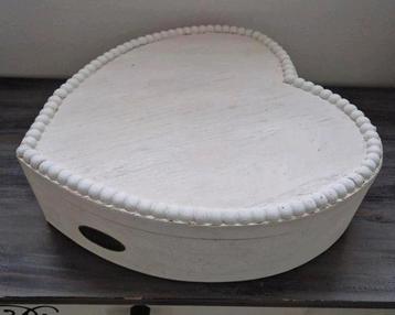 Riverdale Houten Opbergbox Hart - wit beschikbaar voor biedingen