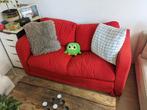 Rode slaapbank, Huis en Inrichting, Ophalen, Minder dan 75 cm, Tweepersoons, Zo goed als nieuw