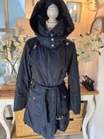 Chique, Blauw-Zwarte dons-parka Max Mara, 36-38/M,, Maat 38/40 (M), Max Mara, Zo goed als nieuw, Verzenden