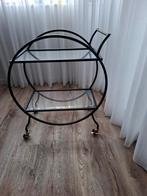 Vintage Theewagen met Glazen Bladen, Minder dan 50 cm, Gebruikt, Vintage, Minder dan 50 cm