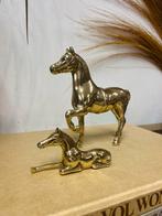 Prachtige set vintage Messing Paarden koperen paard veulen, Ophalen of Verzenden, Koper