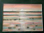 Schilderij ondergaande zon boven zee gesigneerd, Antiek en Kunst, Kunst | Schilderijen | Abstract, Ophalen of Verzenden