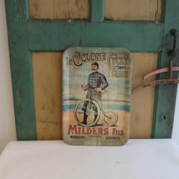Dienblad hout bamboe brocante 48 cm x 33 cm gebruikt beschikbaar voor biedingen