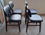 vintage eetkamerstoelen, Huis en Inrichting, Stoelen, Ophalen, Gebruikt, Zwart, Vier