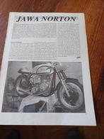 Artikel over Jawa Norton motor 1 pagina 1990, Ophalen of Verzenden, Zo goed als nieuw, Motoren