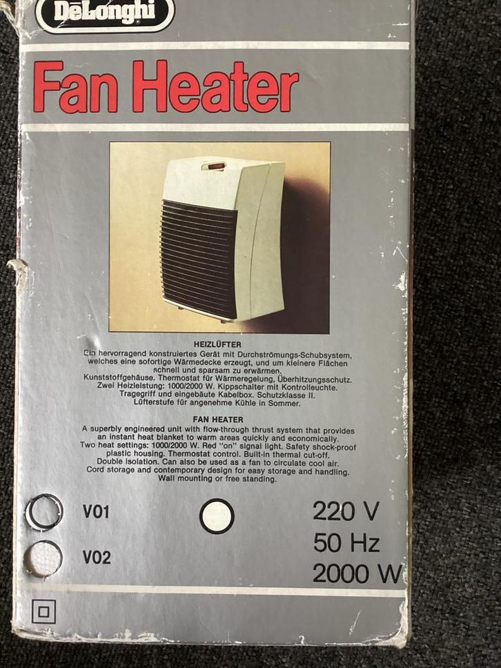 DeLonghi Fan Heater - Ventilator Kachel, Huis en Inrichting, Kachels, Gebruikt, Vrijstaand, Overige soorten, Elektrisch, Ophalen