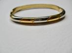 Goud / zilverkleur armband met scharnier in het midden, Verzenden, Zo goed als nieuw, Goud, Overige materialen