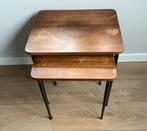 Vintage bijzettafels opknapper, Huis en Inrichting, Tafels | Bijzettafels, Minder dan 55 cm, Vintage, Ophalen of Verzenden, Zo goed als nieuw