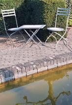 Brocante vintage bistro mozaïek tuinsetje, Ophalen