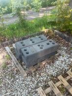 4 x Betonnen bouwhekstandaard bouwhek blok, Ophalen, Gebruikt