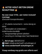Grenen schutting nu voor €110,- per meter incl montage!