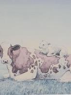 Prent Wiebe van der Zee Titel: " Wendel zoekt het hogerop", Antiek en Kunst, Kunst | Litho's en Zeefdrukken, Ophalen