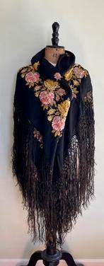 Antiek Spaanse flamenco manton sjaal franje handgeborduurde, Antiek en Kunst, Antiek | Kleding en Accessoires, Ophalen of Verzenden