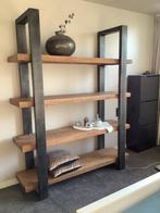 Gave robuuste kast mangohout staal, Ophalen, 150 tot 200 cm, Zo goed als nieuw, 25 tot 50 cm