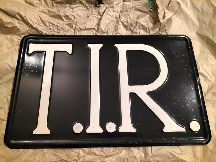 Tir t.i.r bord plaat originele, Auto diversen, Kentekenplaathouders, Ophalen