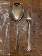 Keltum Fontaine, verzilverde vork en RVS rijstlepel, nieuw!, Antiek en Kunst, Antiek | Bestek, Ophalen of Verzenden