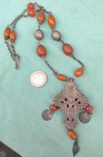 Waarschijnlijk Russisch Orthodox bronzen kruis aan ketting, Ophalen of Verzenden