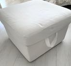 Ikea Voetenbank/hocker wit, Ophalen, Zo goed als nieuw, Stof, 50 tot 75 cm