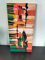 abstract kleurrijk schilderij in de stijl van Ton Schulten, Ophalen