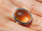 Vanoli 925 zilveren ring met cabochon citrien maat 18,75, Sieraden, Tassen en Uiterlijk, Ringen, Daiva1973@hotmail.com, 18 tot 19
