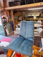 4 Nieuwe Stoelen,  met rvs spin frame, blauw + grijsblauw, Ophalen, Blauw, Nieuw, Metaal