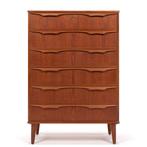 Vintage Deens design ladekast teak jaren 50, 60, Huis en Inrichting, Kasten | Ladekasten, Ophalen, Gebruikt, 100 tot 150 cm, Teakhout