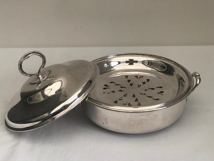 Engelse   Coquillor  Boterpers - 4 delig verzilverd, Antiek en Kunst, Antiek | Servies los, Ophalen of Verzenden