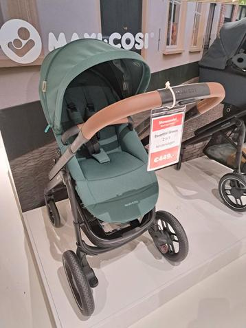 Showmodel Maxi Cosi Plaza+ Essential Green 2 in 1 kinderwage beschikbaar voor biedingen
