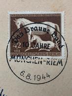 Das Braune Band von Deutschland, Munchen Riem 6.8.1944., Verzenden, Overige periodes, Gestempeld