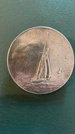 Verzilverde Broche Zeilschip, Dubbelzijdig, Ophalen of Verzenden