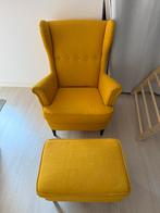 IKEA STRANDMON fauteuil en voetenbank, Ophalen, Gebruikt