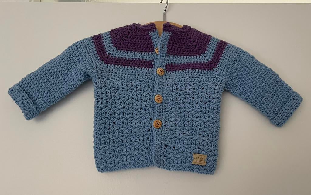 Gehaakt voorjaars vestje, Kinderen en Baby's, Ophalen of Verzenden, Zo goed als nieuw, Meisje, Truitje of Vestje