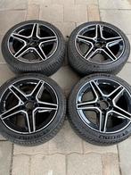 Mercedes AMG Velgen 18 inch Michelin Winterbanden NETJES!, 18 inch, Gebruikt, Banden en Velgen, 235 mm