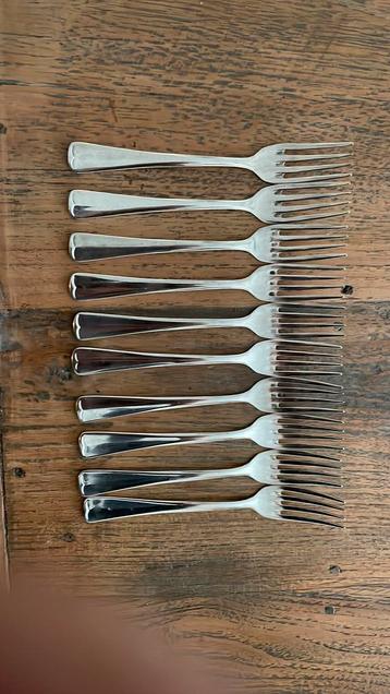 Verzilverde fruitvorkjes / dessertvorkjes Haags lofje beschikbaar voor biedingen