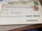 No829 Briefkaart Nederlands Indie 6-6-1895 10 cent Van Neder, Postzegels en Munten, Ophalen, Beschreven, Rest van de wereld