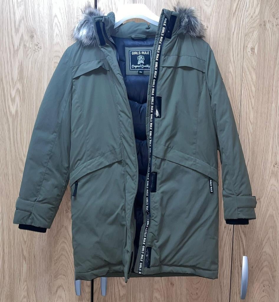 Winterjas dames - Girls Rule - Maat 152, Girls Rule, Ophalen of Verzenden, Gedragen, Groen