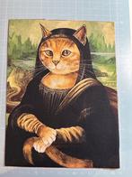 Lapje kat als mona lisa, Hobby en Vrije tijd, Stoffen en Lappen, Overige kleuren, Ophalen of Verzenden, Zo goed als nieuw, 30 tot 120 cm
