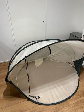 XXL Deryan luxe pop-up strandtent XXL anti-uv 50+ creme beschikbaar voor biedingen