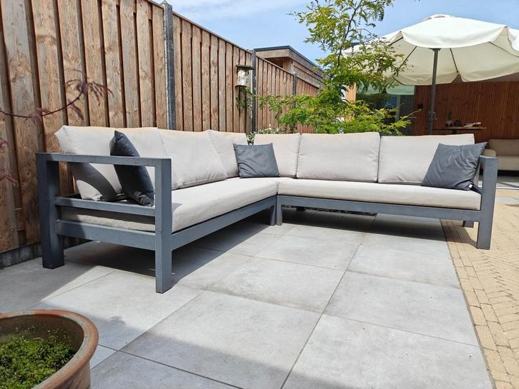 Loungeset 250cm x 250cm x 40cm, Tuin en Terras, Tuinsets en Loungesets, Gebruikt, Loungeset, Aluminium, 5 zitplaatsen, Bank, Ophalen