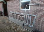 Voer/fronthek met poort (rvs)