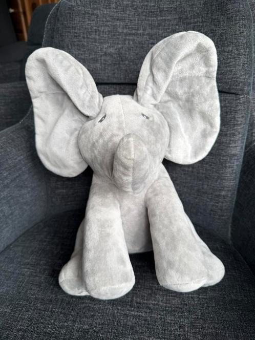 Educatief olifant kiekeboe, Kinderen en Baby's, Speelgoed | Knuffels en Pluche, Zo goed als nieuw, Ophalen of Verzenden