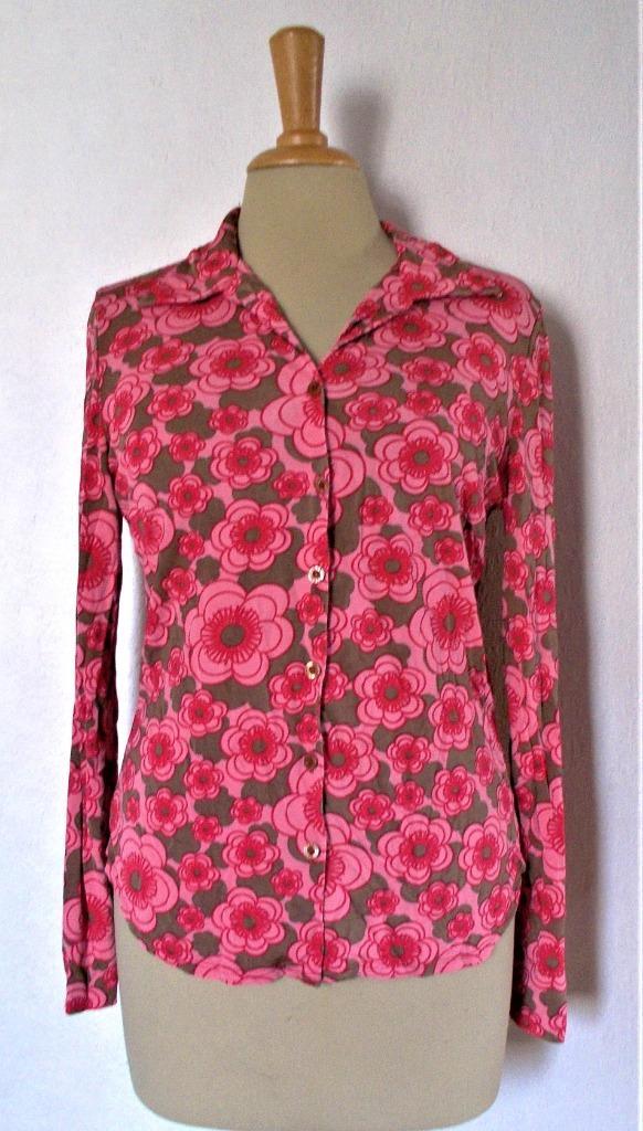Fleurig bloemen stretch print blousje/top van Kookai! M/2, Kleding | Dames, Tops, Zo goed als nieuw, Maat 38/40 (M), Roze, Lange mouw