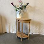 ½ ronde Sidetable - 60 x 30 cm - teakhout -TTM Wonen, Huis en Inrichting, Tafels | Sidetables, TTM Wonen, Meubels – (Perzische) Tapijten en Woonaccessoires